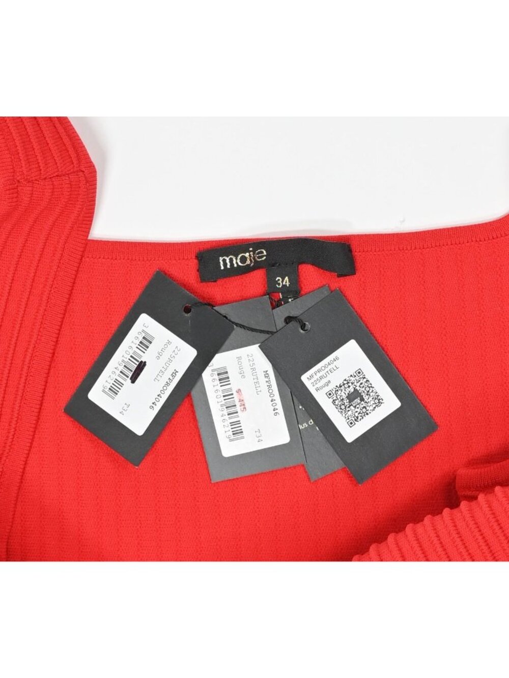 Maje Rutell Dress in Rouge - Picture 2 of 4